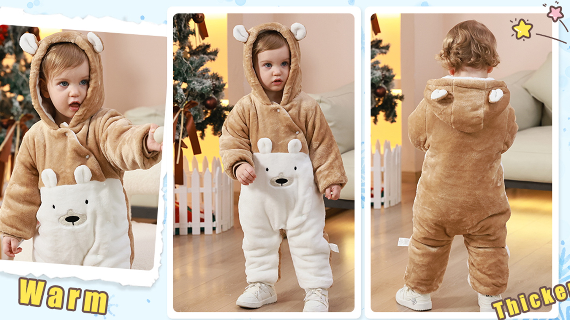 Amazon.com: Fairy Baby Newborn Baby Bear Outfit Winter Snowsuit